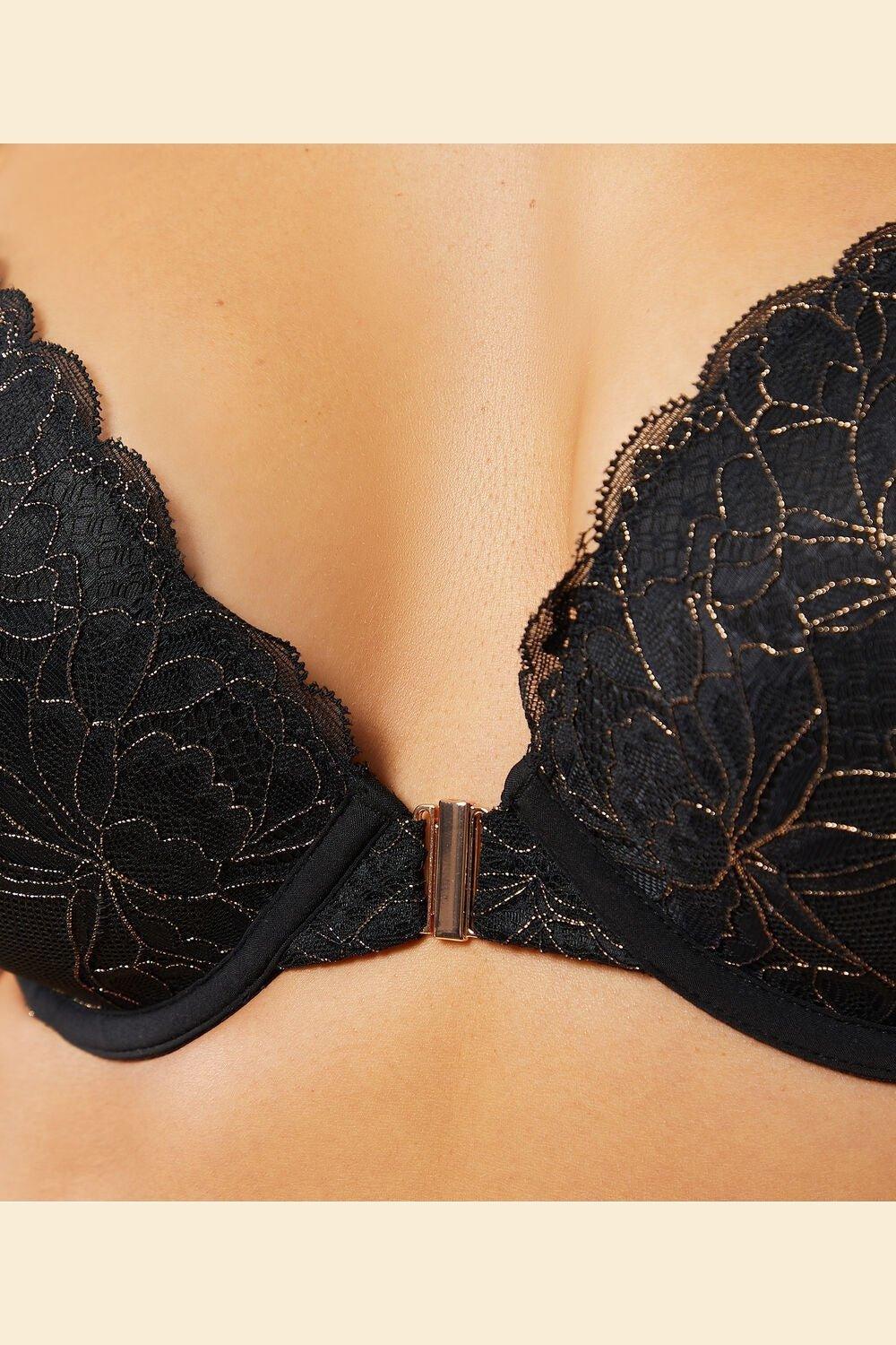 ETAM - חזיית פוש אפ תחרה ENVOUTANTE שחורה - MASHBIR//365