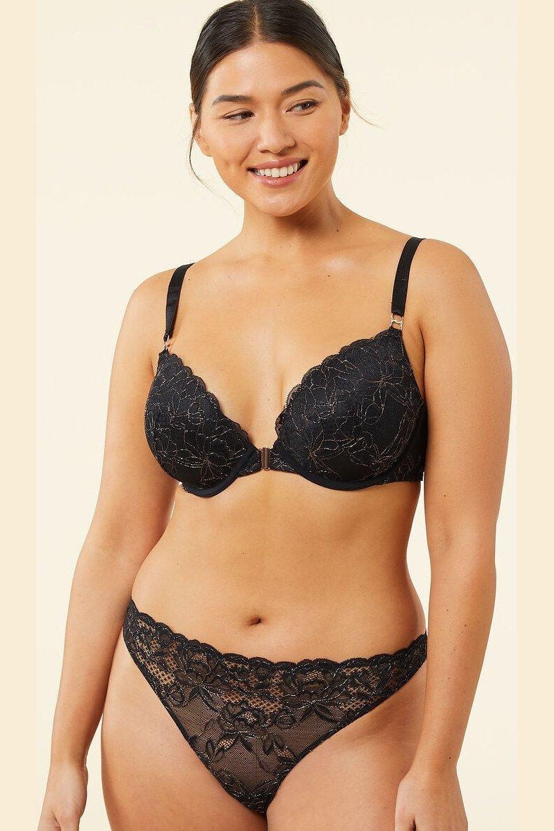 ETAM - חזיית פוש אפ תחרה ENVOUTANTE שחורה - MASHBIR//365