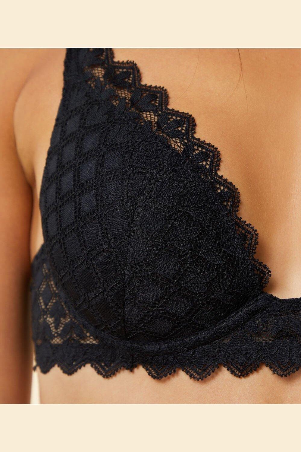 ETAM - חזיית פוש אפ תחרה JADE שחורה - MASHBIR//365