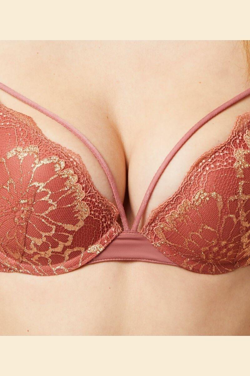 ETAM - חזיית פוש אפ תחרה KARAT כתום אפרסק - MASHBIR//365