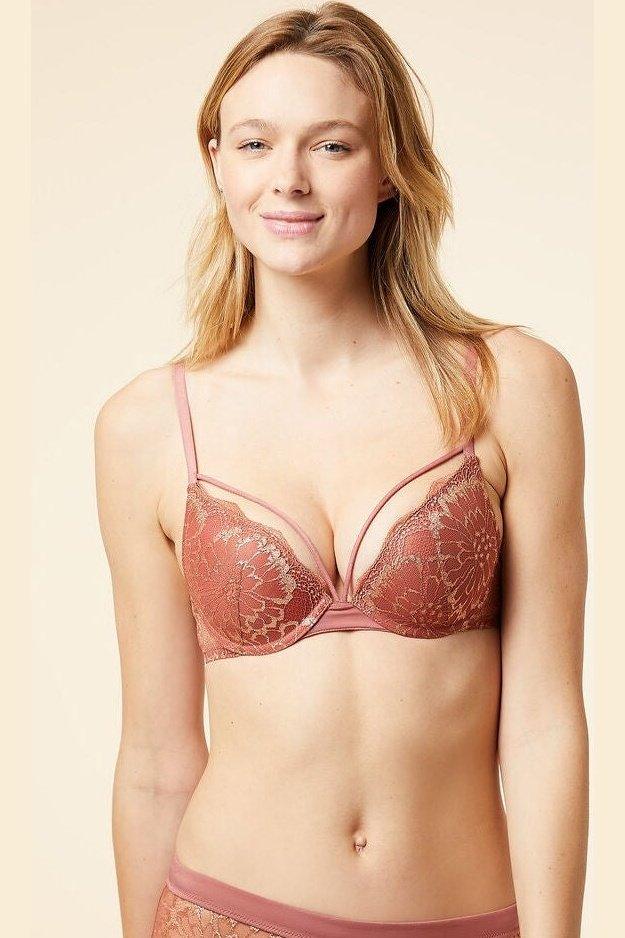 ETAM - חזיית פוש אפ תחרה KARAT כתום אפרסק - MASHBIR//365