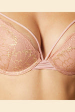 ETAM - חזיית פוש אפ תחרה KARAT ורוד בהיר - MASHBIR//365