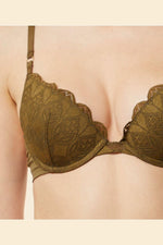 ETAM - חזיית פוש אפ תחרה SKY ירוק זית - MASHBIR//365