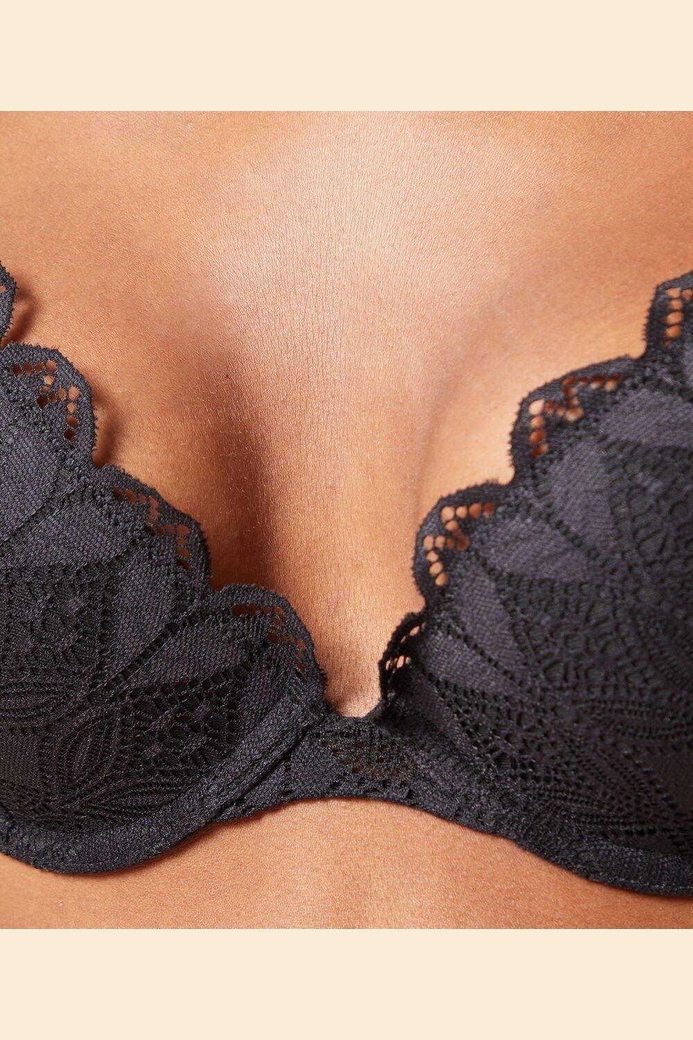 ETAM - חזיית פוש אפ תחרה SKY שחורה - MASHBIR//365