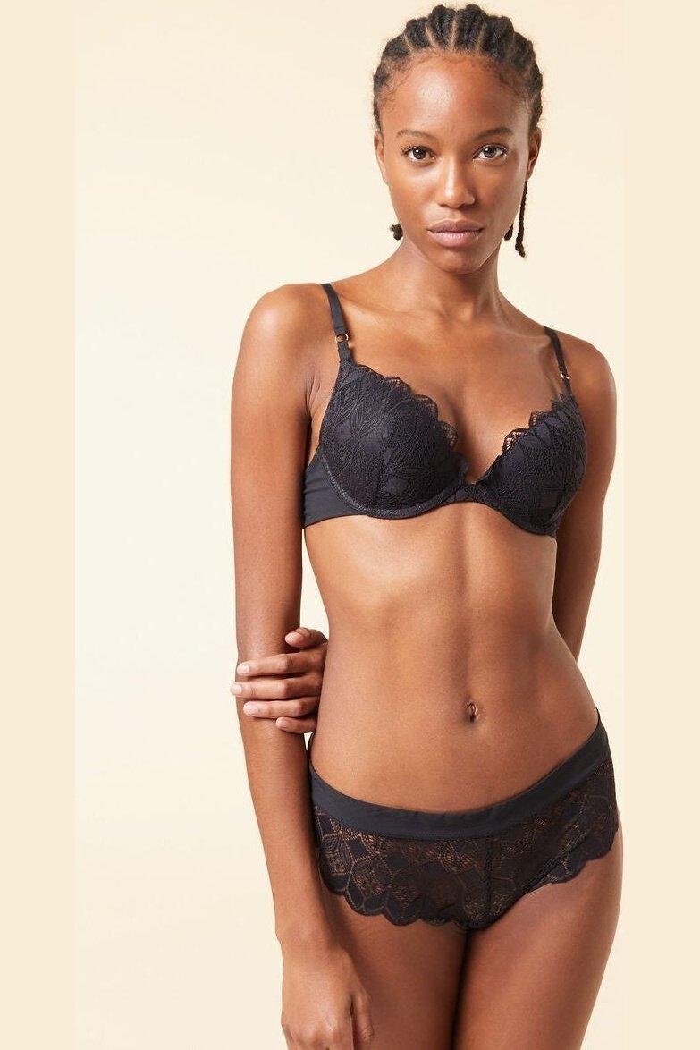 ETAM - חזיית פוש אפ תחרה SKY שחורה - MASHBIR//365