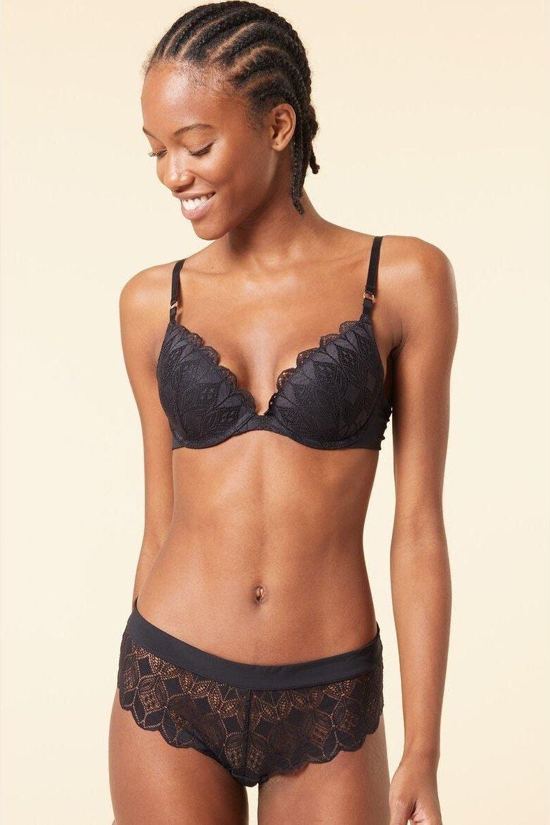 ETAM - חזיית פוש אפ תחרה SKY שחורה - MASHBIR//365