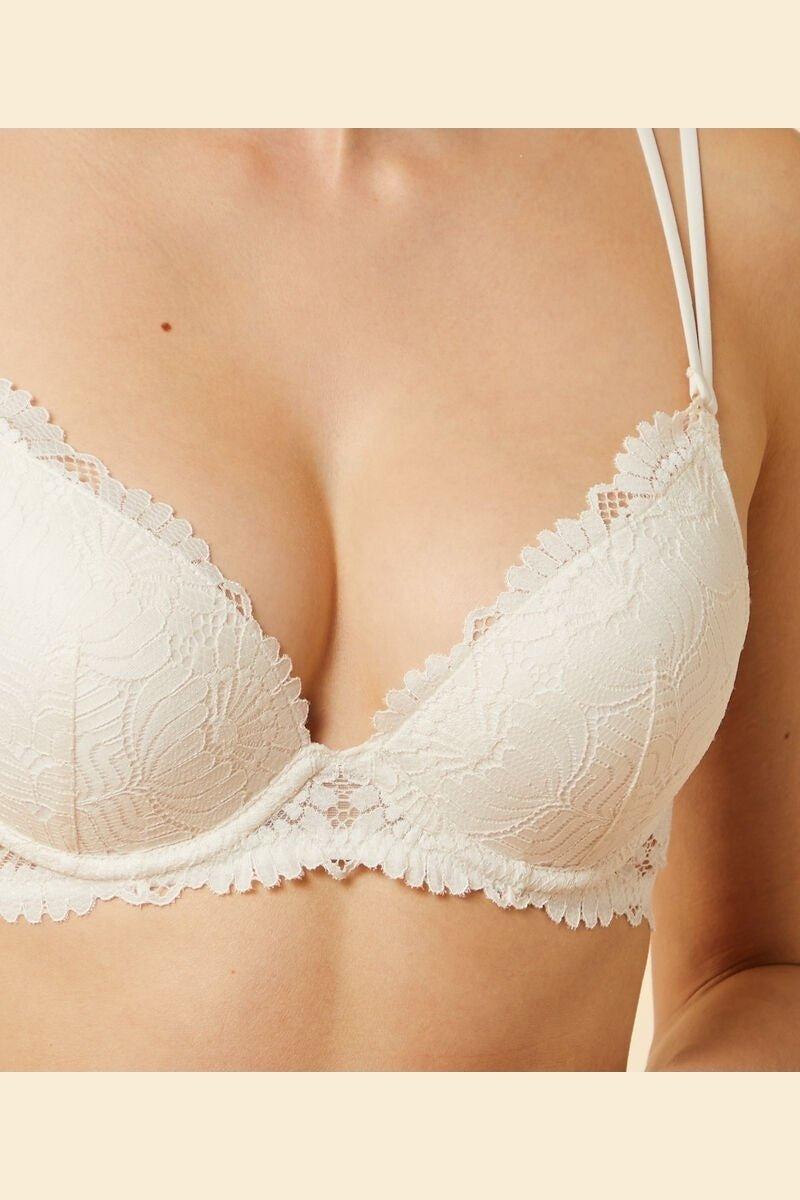 ETAM - חזיית פוש אפ תחרה SUNFLOWER קרם - MASHBIR//365