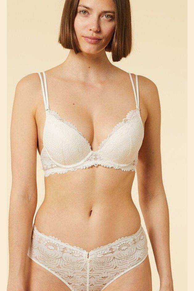 ETAM - חזיית פוש אפ תחרה SUNFLOWER קרם - MASHBIR//365