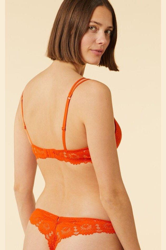 ETAM - חזיית פוש אפ תחרה SUNFLOWER כתום - MASHBIR//365