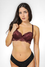 BONITA DE MAS - חזיית פושאפ LARISA בצבע בורדו - MASHBIR//365