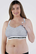 BRAVADO - חזיית הריון והנקה מודל בייסיק מידות גדולות בצבע אפור - MASHBIR//365