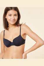 ETAM - חזיית מיקרופייבר בריפוד קל PURE FIT BASIC שחורה - MASHBIR//365