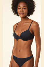 ETAM - חזיית מיקרופייבר בריפוד קל PURE FIT שחורה - MASHBIR//365