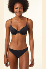 ETAM - חזיית מיקרופייבר בריפוד קל PURE FIT שחורה - MASHBIR//365