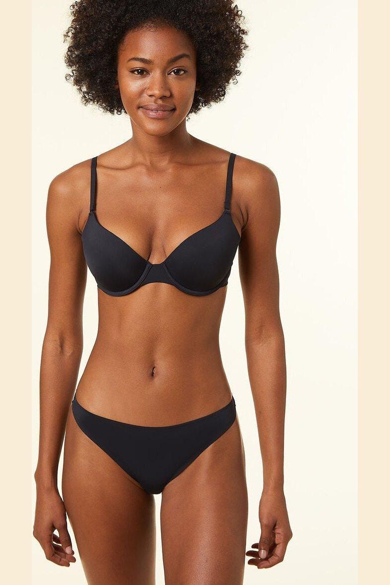 ETAM - חזיית מיקרופייבר בריפוד קל PURE FIT שחורה - MASHBIR//365