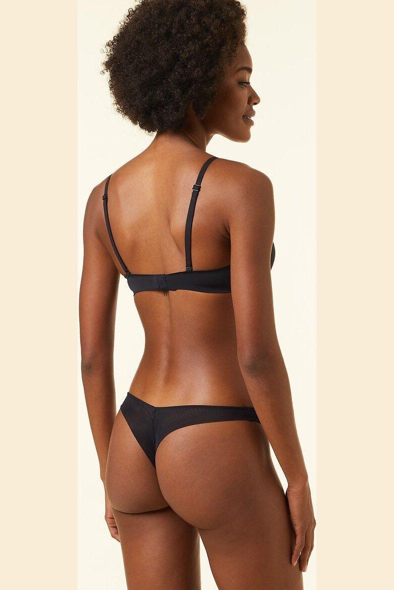 ETAM - חזיית מיקרופייבר בריפוד קל PURE FIT שחורה - MASHBIR//365