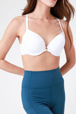 KENNETH COLE - חזיית מיקרופייבר גב תחרה בצבע לבן - MASHBIR//365