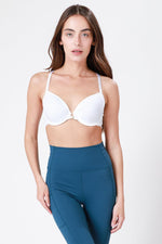 KENNETH COLE - חזיית מיקרופייבר גב תחרה בצבע לבן - MASHBIR//365