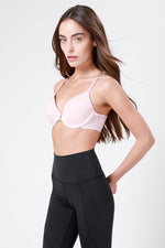 KENNETH COLE - חזיית מיקרופייבר גב תחרה ורוד - MASHBIR//365