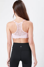 KENNETH COLE - חזיית מיקרופייבר גב תחרה ורוד - MASHBIR//365