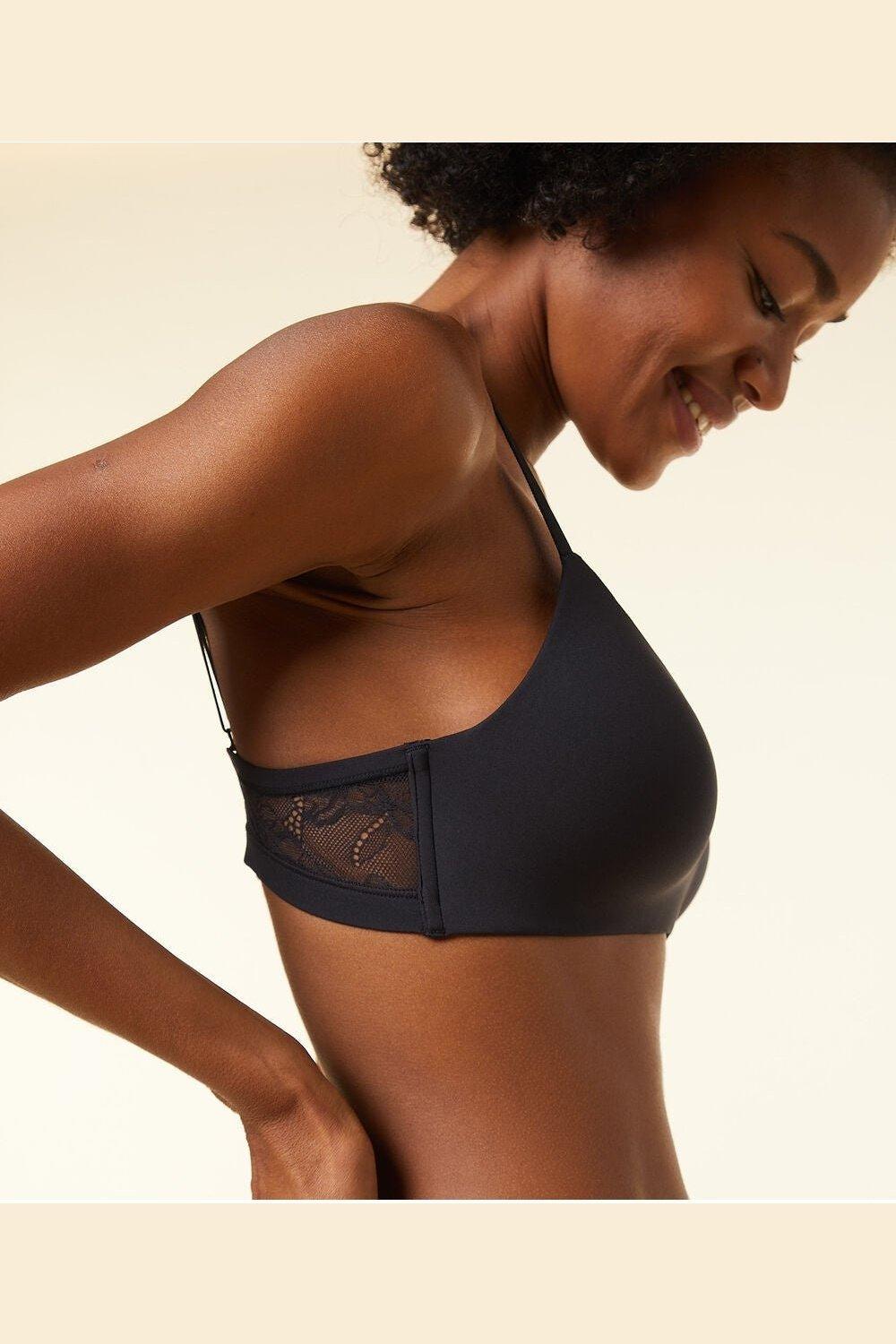 ETAM - חזיית מיקרופייבר ללא ברזל PURE 360 שחורה - MASHBIR//365