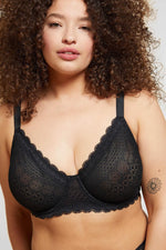 ETAM - חזיית מינימייזר CHERIE CHERIE מידות גדולות שחורה - MASHBIR//365