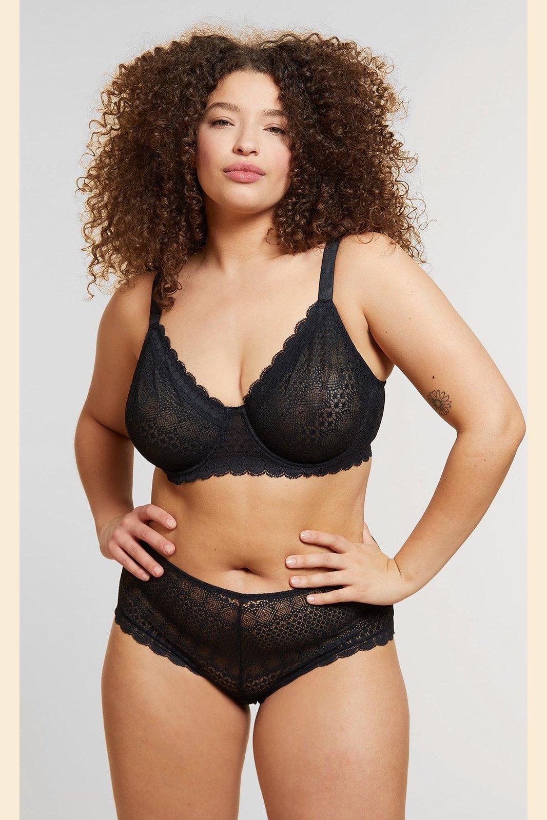 ETAM - חזיית מינימייזר CHERIE CHERIE מידות גדולות שחורה - MASHBIR//365