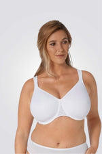 TRIUMPH - חזיית מינימייזר Modern Soft+Cotton W01 בצבע לבן - MASHBIR//365