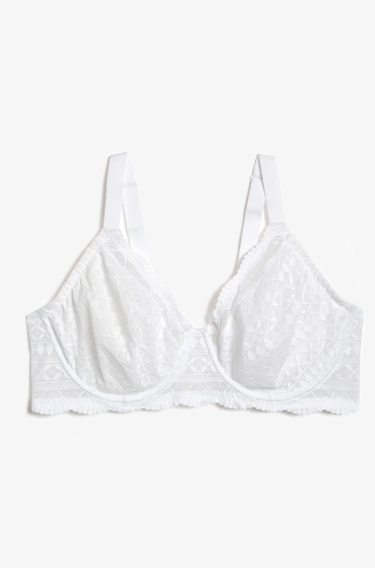 ETAM - חזיית מינימייזר תחרה IDOLE בצבע לבן - MASHBIR//365