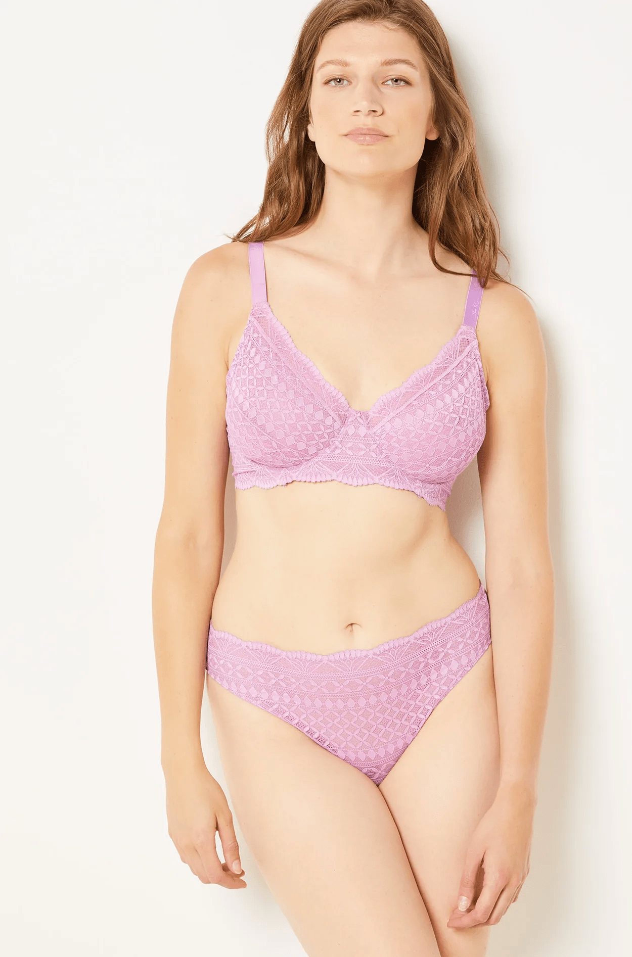 ETAM - חזיית מינימייזר תחרה IDOLE בצבע סגול - MASHBIR//365