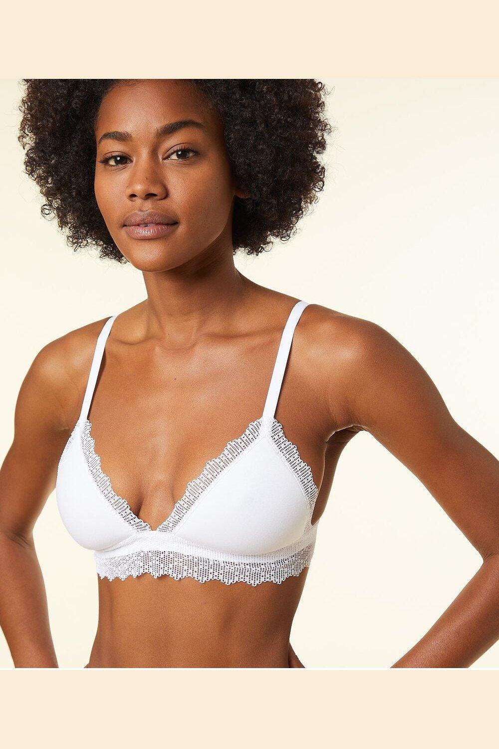 ETAM - חזיית משולשים בריפוד קל FAVEUR בצבע לבן - MASHBIR//365