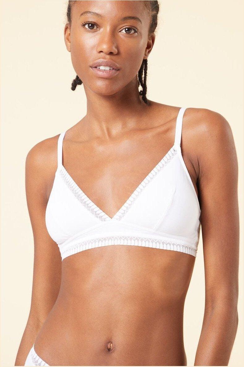 ETAM - חזיית משולשים HAPPILY לבנה - MASHBIR//365