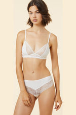 ETAM - חזיית משולשים SENTIMENT בצבע לבן - MASHBIR//365