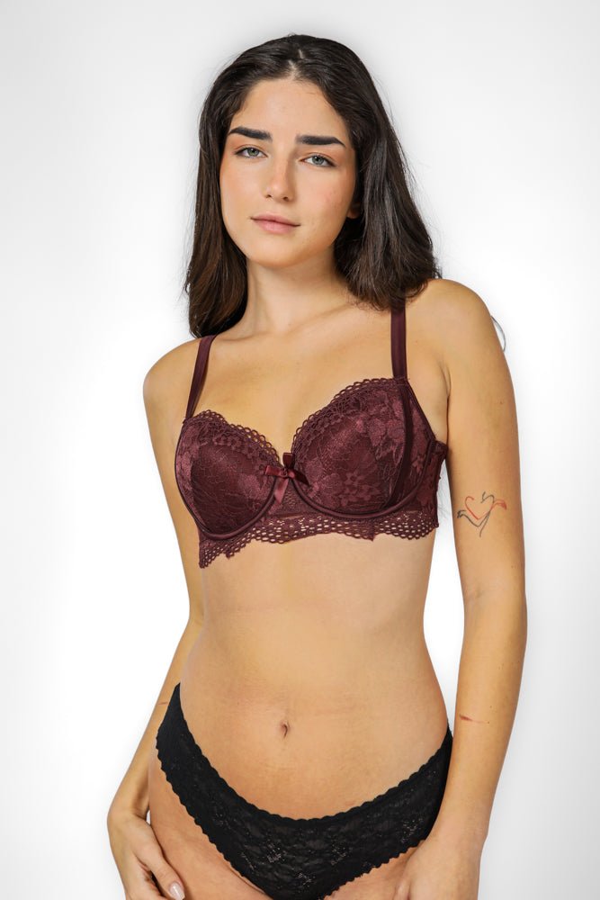 BONITA DE MAS - חזיית ריפוד קל LARISA בצבע בורדו - MASHBIR//365