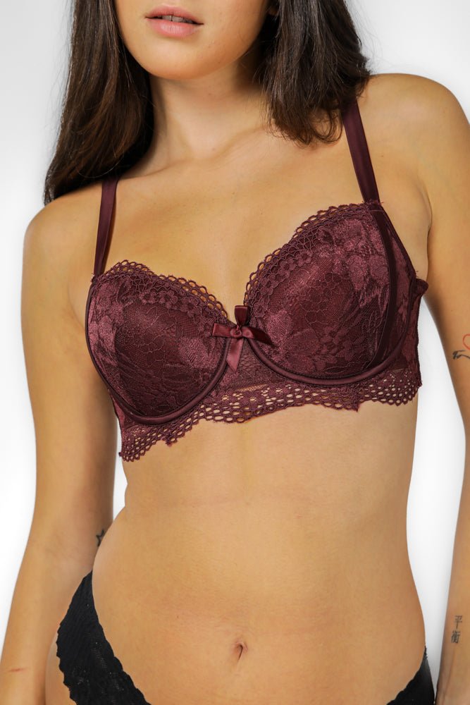 BONITA DE MAS - חזיית ריפוד קל LARISA בצבע בורדו - MASHBIR//365