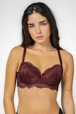 BONITA DE MAS - חזיית ריפוד קל LARISA בצבע בורדו - MASHBIR//365