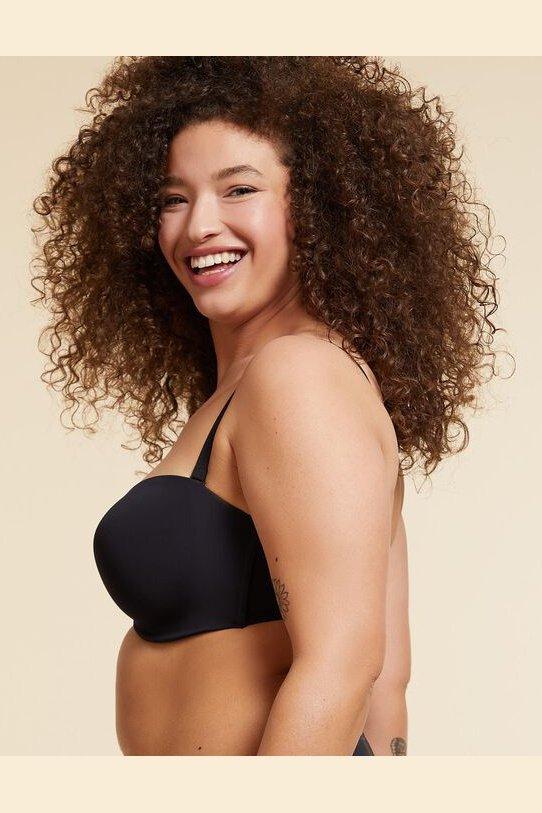 ETAM - חזיית סטרפלס מיקרופייבר PURE FIT E שחורה - MASHBIR//365