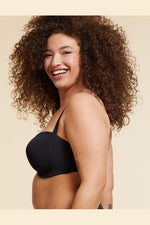 ETAM - חזיית סטרפלס מיקרופייבר PURE FIT E שחורה - MASHBIR//365