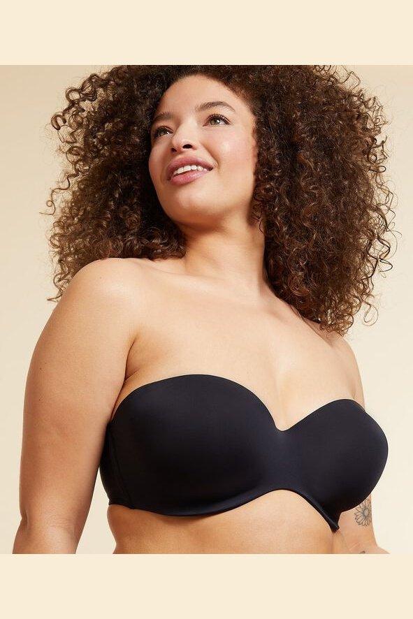 ETAM - חזיית סטרפלס מיקרופייבר PURE FIT E שחורה - MASHBIR//365