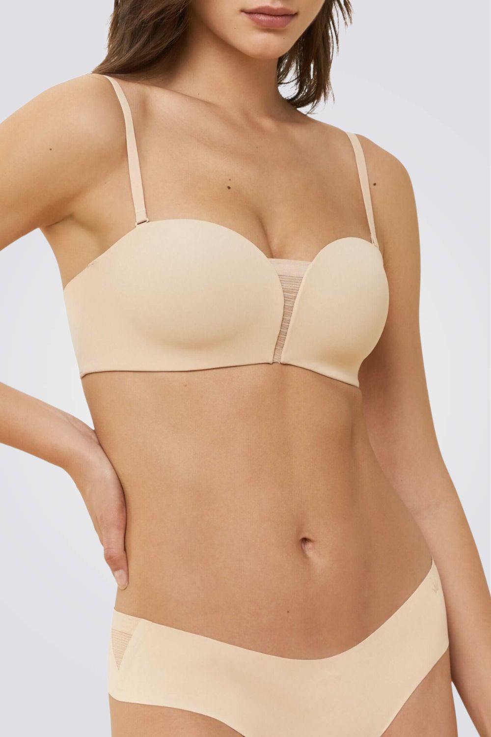 TRIUMPH - חזיית סטרפלס מרופדת Flex Smart DP EX צבע בז' - MASHBIR//365