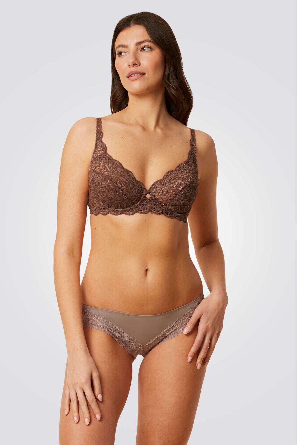 TRIUMPH - חזיית תחרה Amourette 300 W X בצבע חום - MASHBIR//365