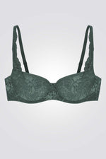 TRIUMPH - חזיית תחרה Amourette Charm Conscious WHP0 בצבע ירוק - MASHBIR//365