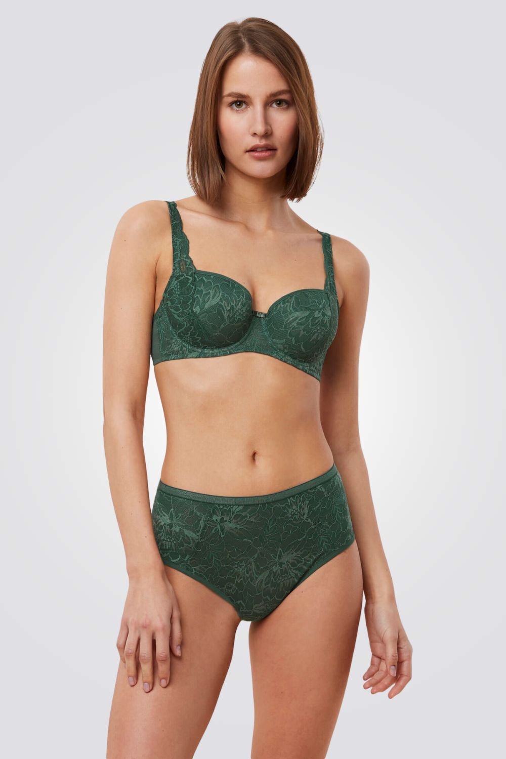 TRIUMPH - חזיית תחרה Amourette Charm Conscious WHP0 בצבע ירוק - MASHBIR//365