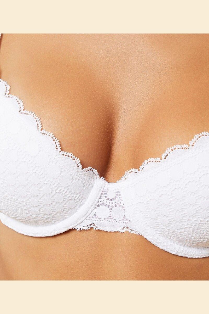 ETAM - חזיית תחרה בריפוד קל CHERIE CHERIE לבנה - MASHBIR//365