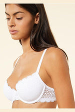 ETAM - חזיית תחרה בריפוד קל CHERIE CHERIE לבנה - MASHBIR//365