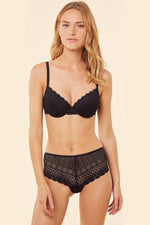 ETAM - חזיית תחרה בריפוד קל CHERIE CHERIE שחורה - MASHBIR//365