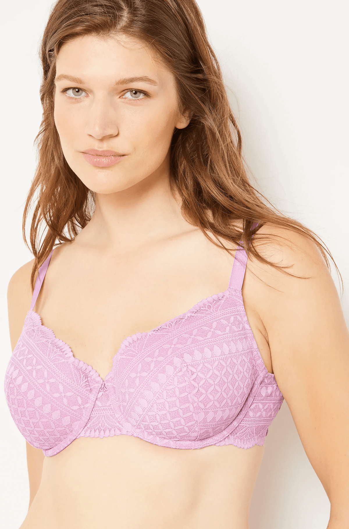 ETAM - חזיית תחרה בריפוד קל IDOLE בצבע סגול - MASHBIR//365