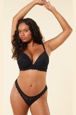 ETAM - חזיית תחרה בריפוד קל JADE שחורה - MASHBIR//365