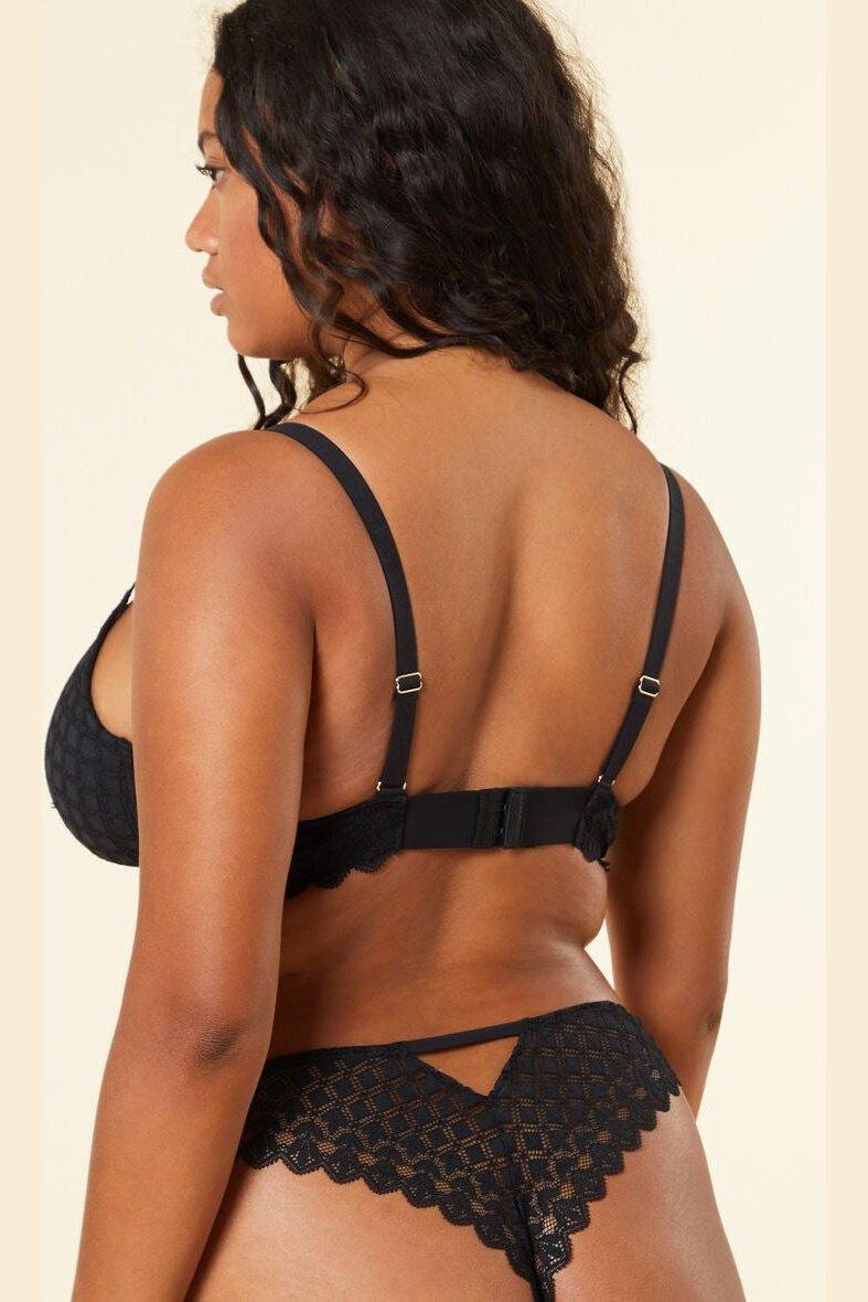 ETAM - חזיית תחרה בריפוד קל JADE שחורה - MASHBIR//365