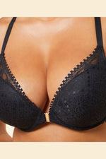 ETAM - חזיית תחרה בריפוד קל PARADIS שחורה - MASHBIR//365